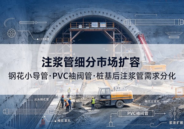 通城注浆管细分市场扩容，隧道钢花小导管、PVC 袖阀管、桩基后注浆管需求分化